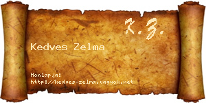 Kedves Zelma névjegykártya